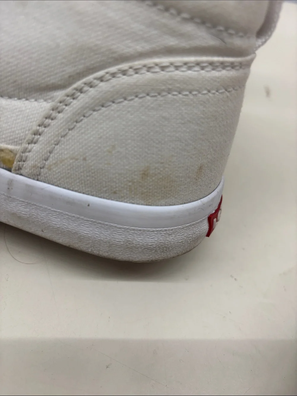 Levi's Men's High-Top Canvas Sneakers in Cream/White